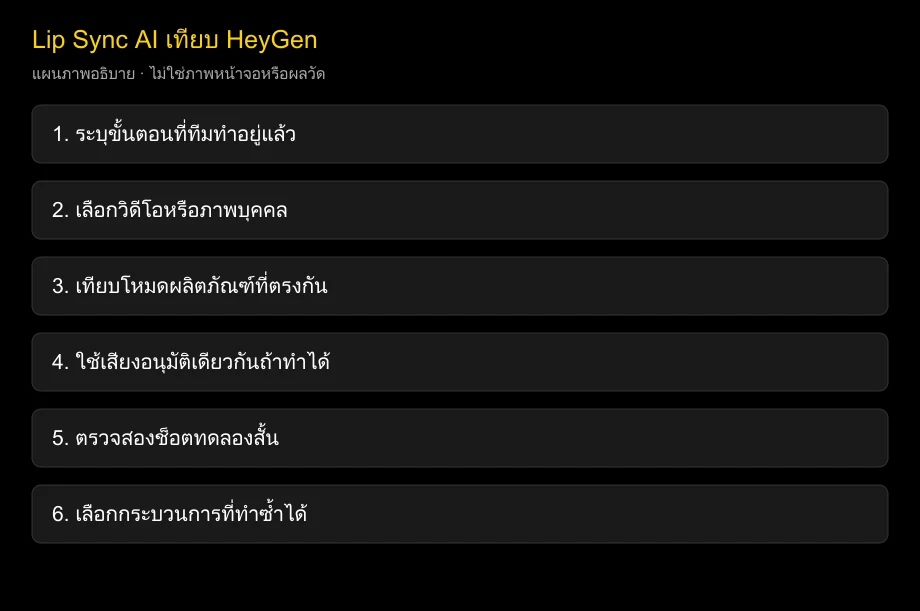 Lip Sync AI เทียบ HeyGen: เครื่องมือเฉพาะหรือขั้นตอนร่วม?