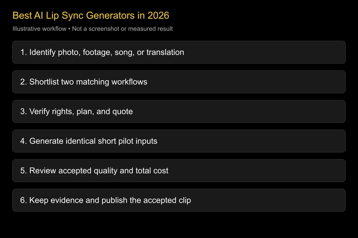 Best AI Lip Sync Generators in 2026: Choose by Workflow