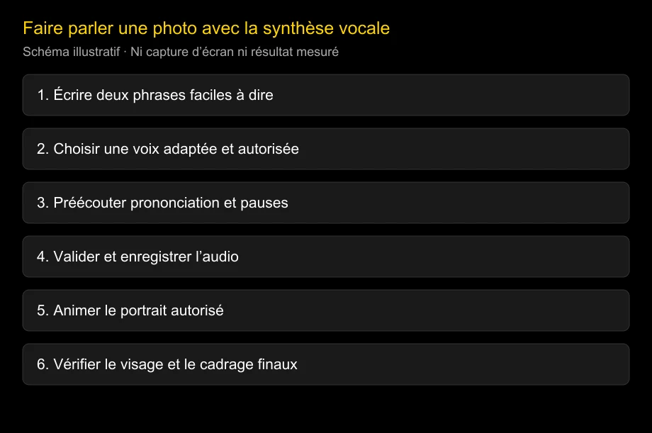 Faire parler une photo avec la synthèse vocale : sans microphone