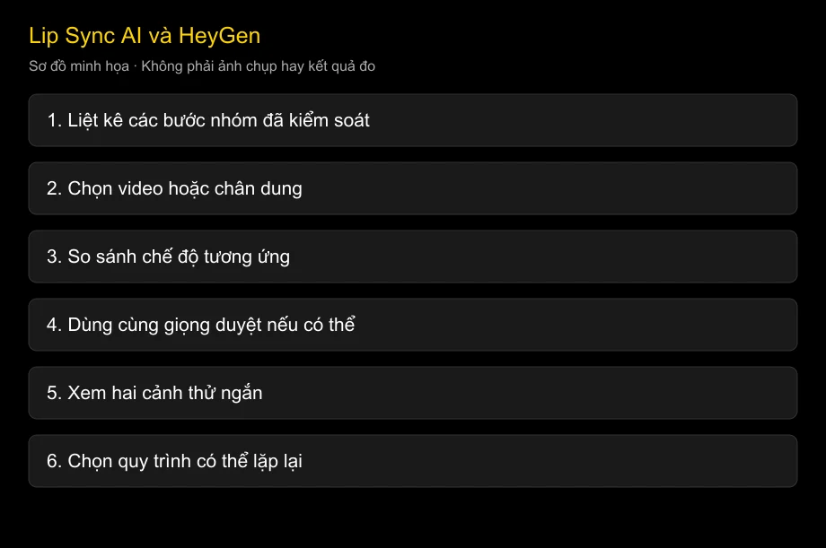 Lip Sync AI và HeyGen: công cụ chuyên dụng hay quy trình chung?