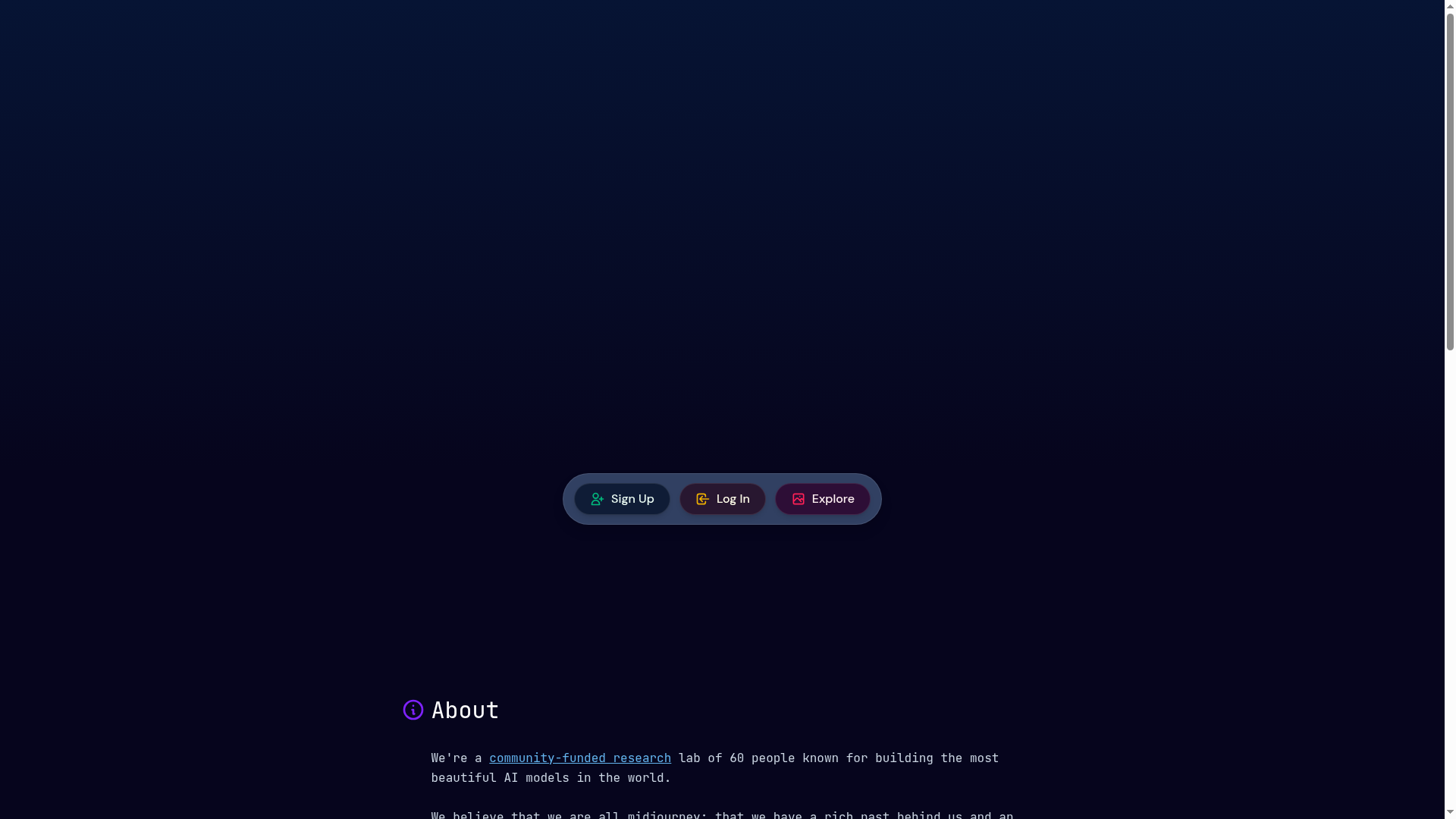 Midjourney website screenshot