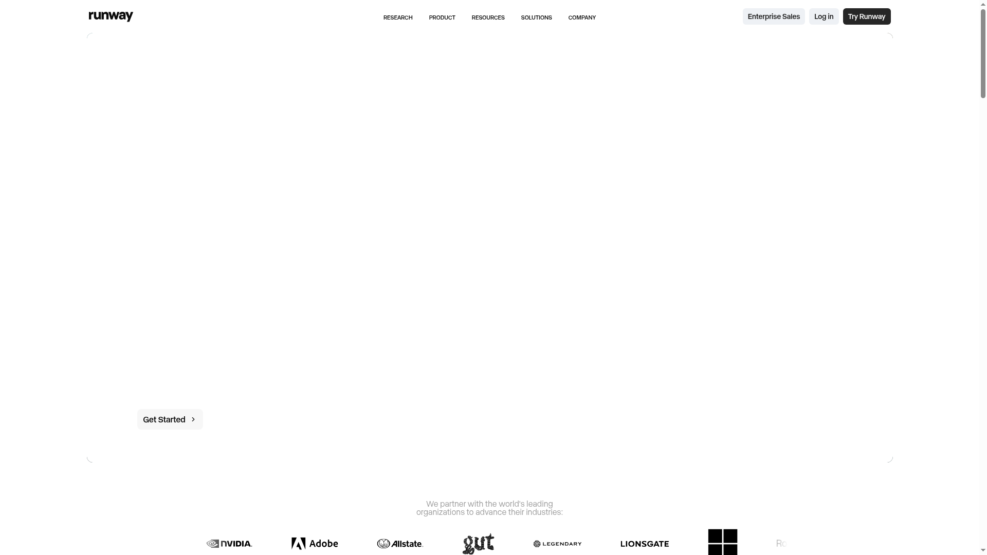 Runway Gen-3 Alpha website screenshot
