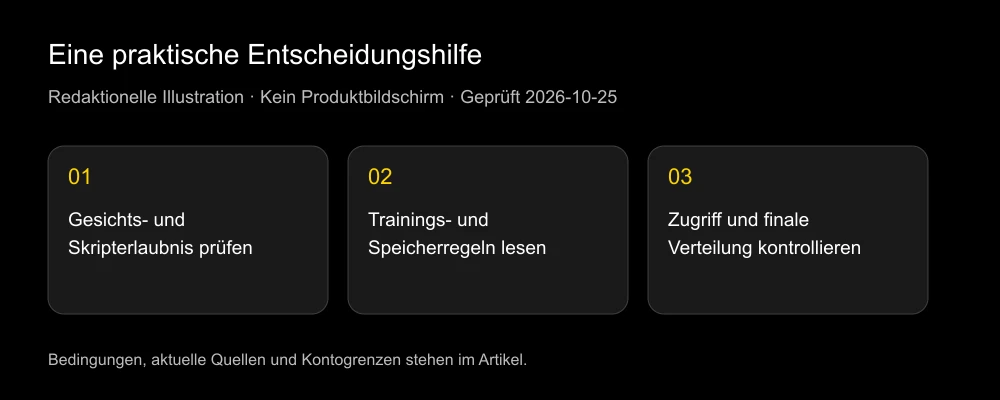 Entscheidung vor dem Upload: Erlaubnis, dokumentierte Datenverarbeitung und kontrollierte Weitergabe