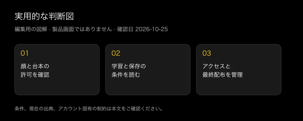 アップロード前の判断図:許可、文書で確認できるデータ処理、管理された納品