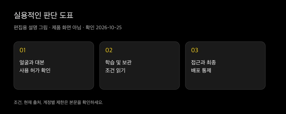 업로드 전 판단 도표: 허가, 문서에 명시된 데이터 처리, 통제된 전달
