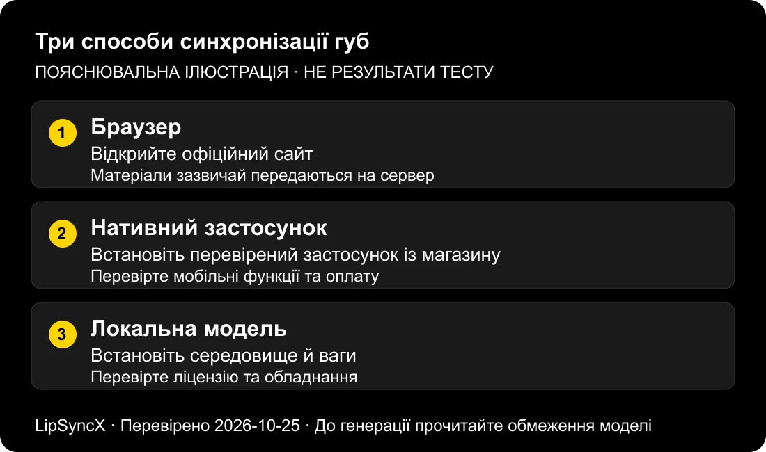 Схематичне порівняння браузера, необов’язкових нативних застосунків і локальної моделі